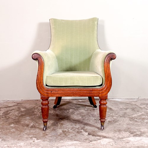 Lyre Arm Regency Library Chair