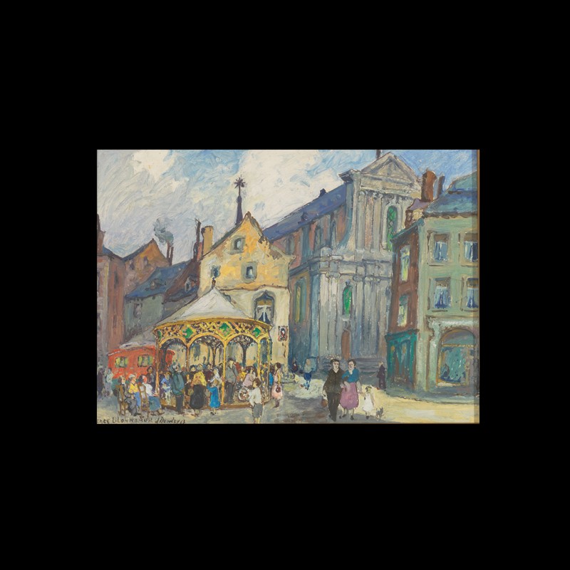 Albert Dandoy, Place Lilon Namur, framed, signed -collectit-by-spectandum-000304-03-2mb-main-637603259628245991.jpg