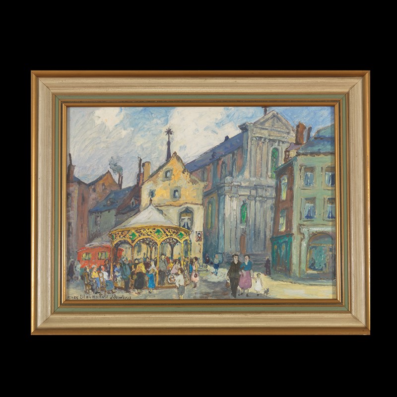 Albert Dandoy, Place Lilon Namur, framed, signed -collectit-by-spectandum-000304-05-2mb-main-637603259769963929.jpg