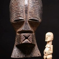 Selection of Songy Kifwebe mask and Nkisi statue