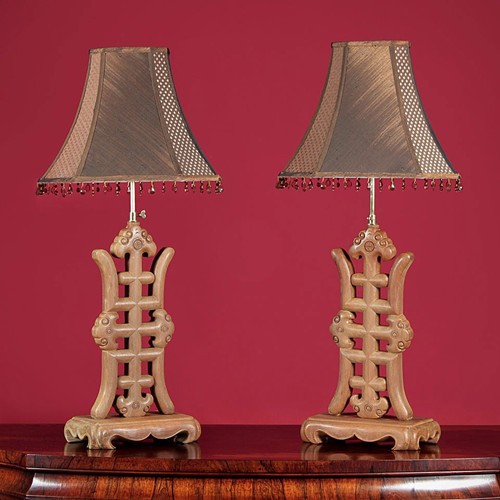 Pair Oriental Style Table Lamps c.1960