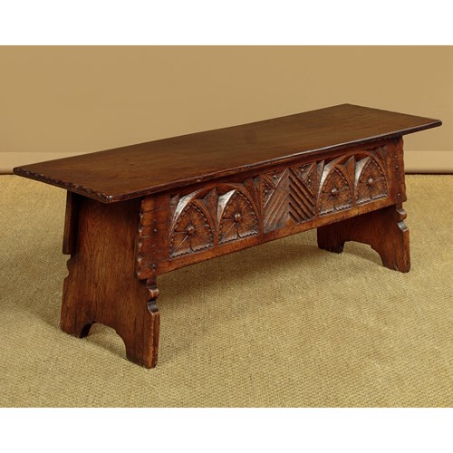 Low 16Th.C. Style Carved Oak Chest