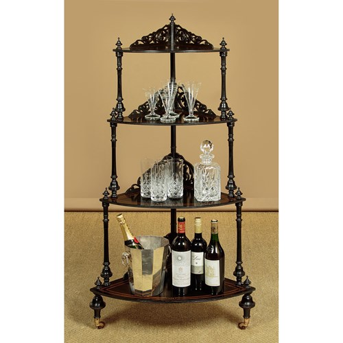 Ebonised Corner What-Not C.1860