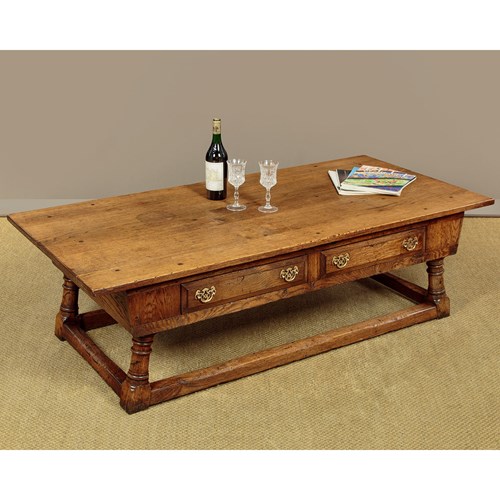 Oak Coffee Table With Drawers