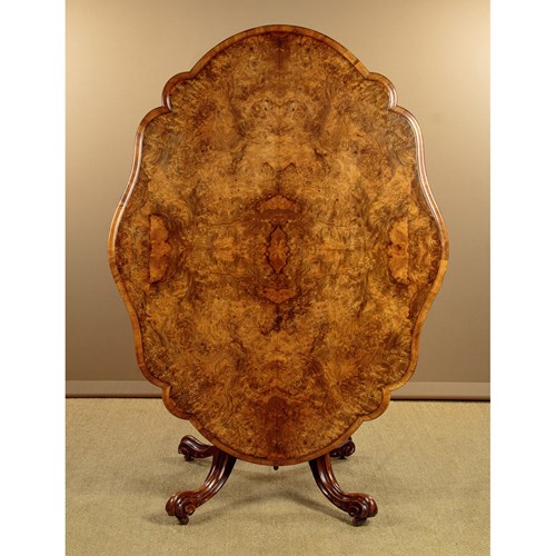 Burr Walnut Pedestal Table C.1860