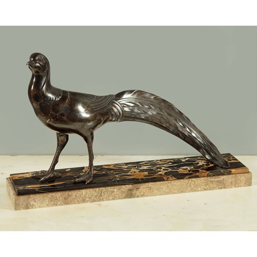 Sculpture Of A Pheasant Signed M.Font C.1930