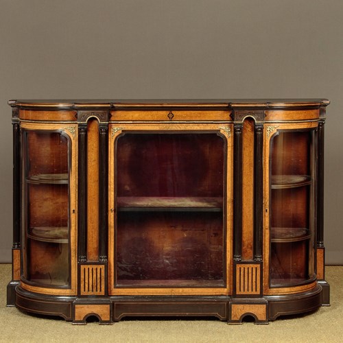 Ebonized & Burr Walnut Credenza C.1880