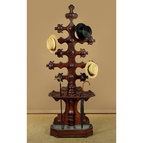 Carved Oak Hall Stand C.1890