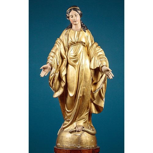 Large Giltwood Figure Of The Virgin Mary C.1820