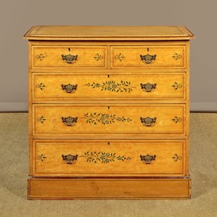 Small Painted Pine Chest Of Drawers...