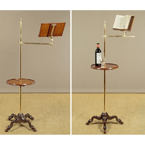 Adjustable Reading Stand & Wine Table C.1890