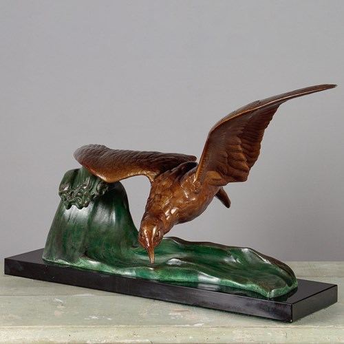 Art Deco Sculpture Of A Seabird In Flight C.1930