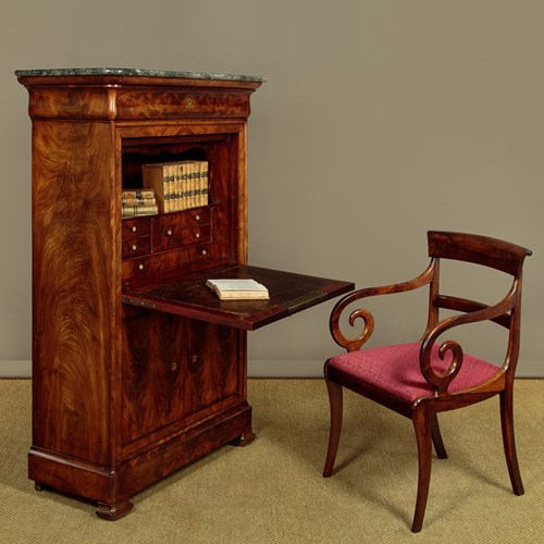 Mahogany Secretaire Abattant Writing Bureau C.1840