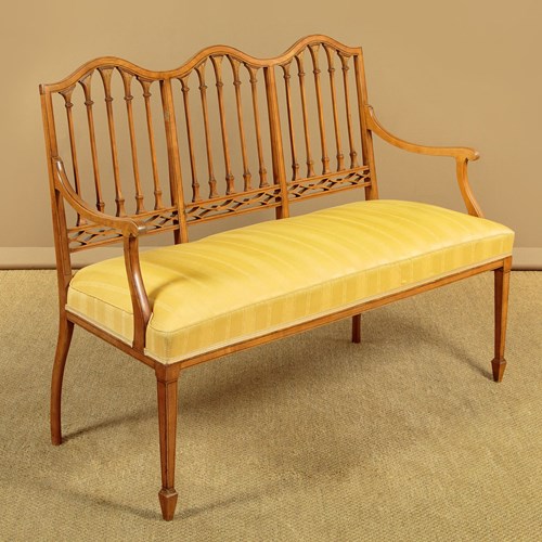 Inlaid Satinwood Settee C.1920