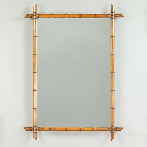 Faux Bamboo Wall Mirror C.1890