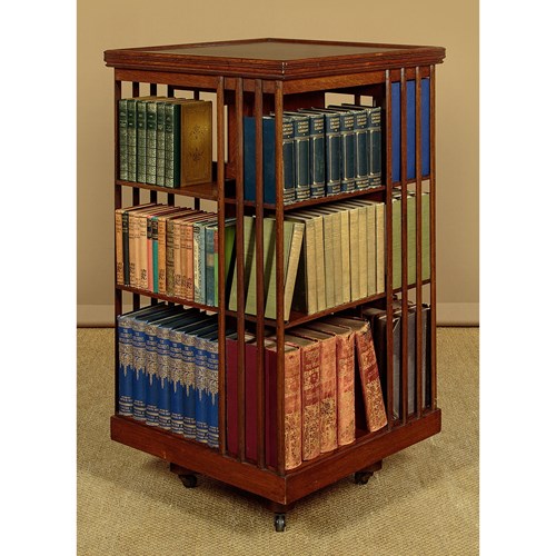 Three Tier Oak Revolving Bookcase C.1905