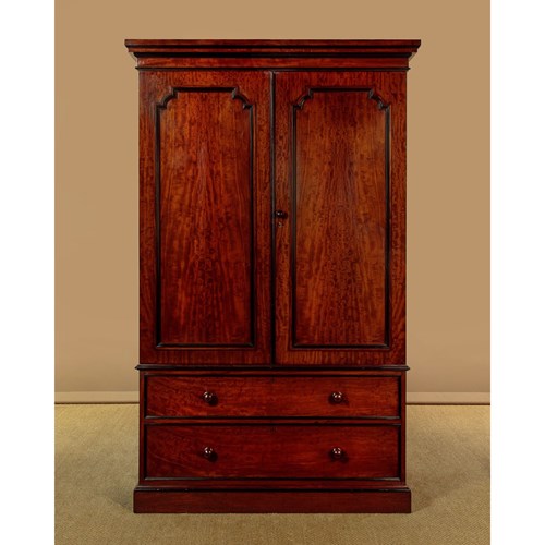 Mahogany Wardrobe By Lamb Of Manchester C.1860