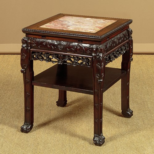 Square Chinese Urn Stand C.1900