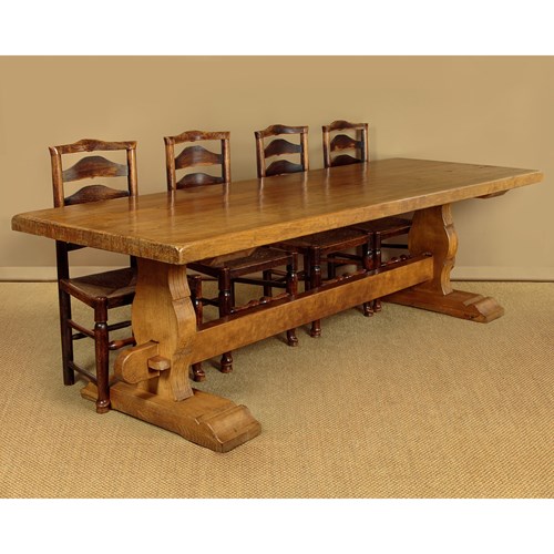 Large Oak Refectory Dining Table