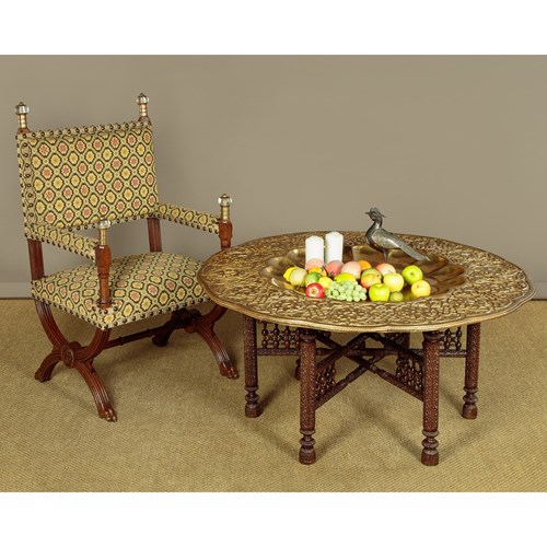 Very Large Indian Brass Table C.1900