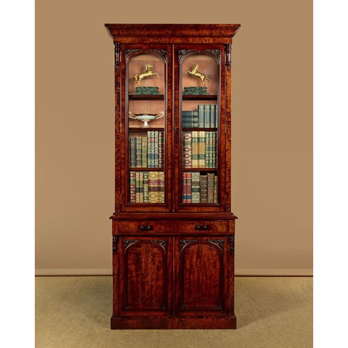 Tall Mahogany Bookcase By Garnett & Sons C.1850