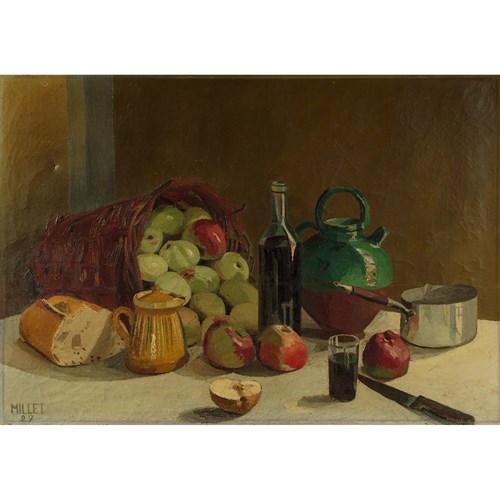 Large Still Life Oil Painting Dated 1927