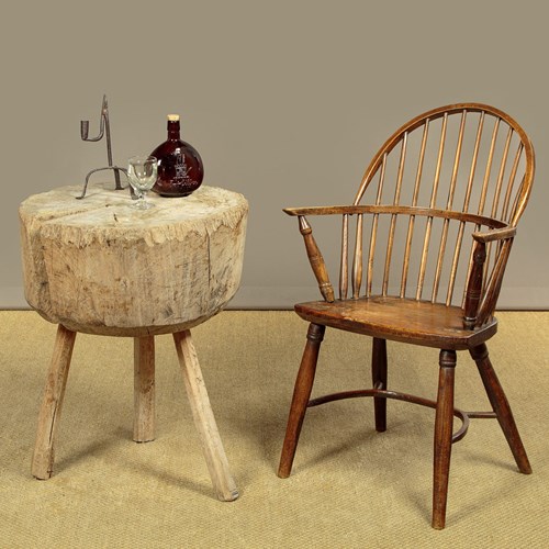 Kitchen Chopping Block Side Table C.1890