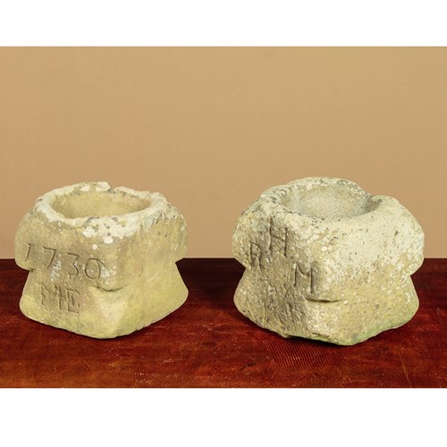 Two 18Th.C. Stone Mortars