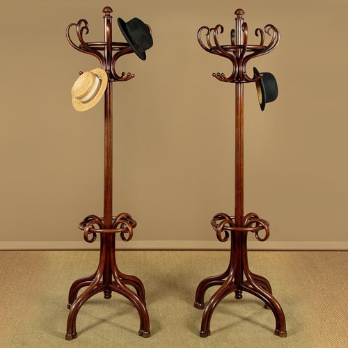 Pair Of Bentwood Hallstands By Thonet C.1910