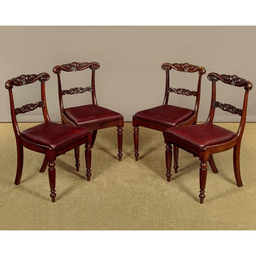 Set Of Four Regency Rosewood Dining Chairs C.1820