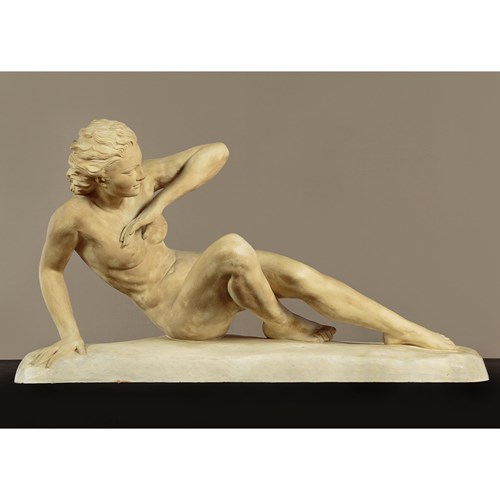 Art Deco Sculpture Of A Female Nude C.1930