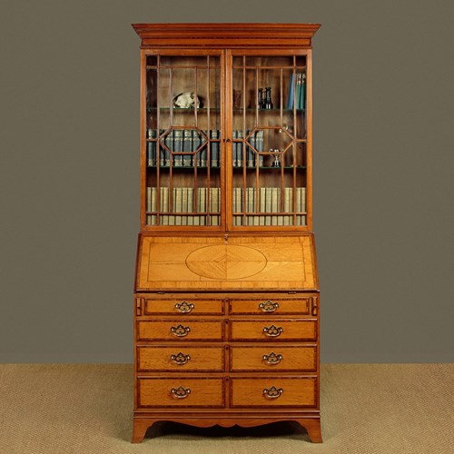 Satinwood Bureau Bookcase C.1920