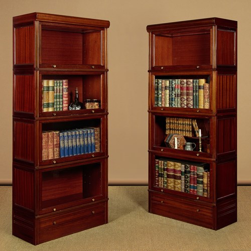 Pair Of Mahogany Stacking Office Bookcases C.1950
