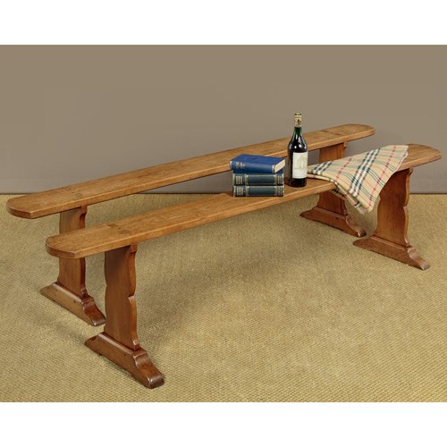 Pair Of French Cherrywood Benches C.1880