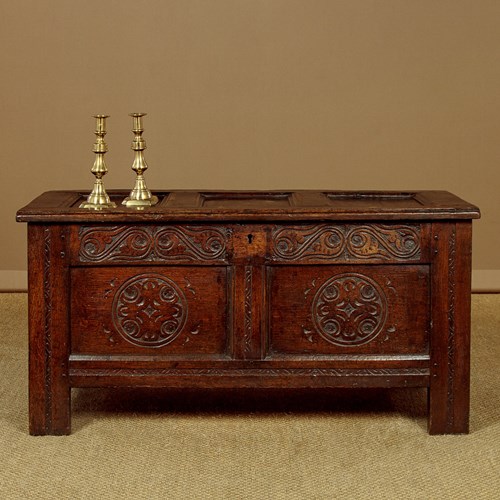 Small 18Th.C. Oak Coffer