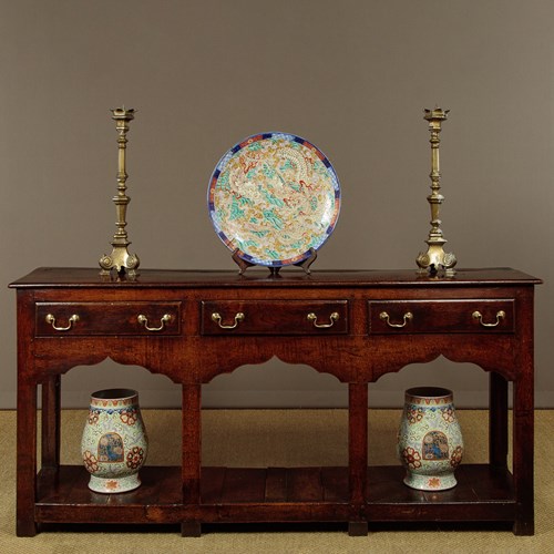 18Th.C. Oak Welsh Dresser Base C.1760