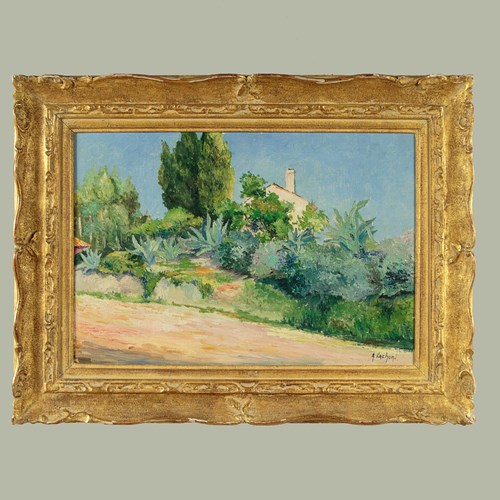 Oil Painting Of St Tropez C.1960