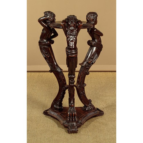 Carved Pedestal Or Urn Stand C.1890