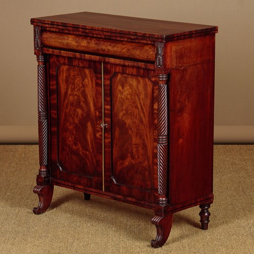 Small Regency Mahogany Chiffonier Side Cabinet C.1815