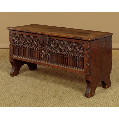 Gothic Carved Oak Coffer