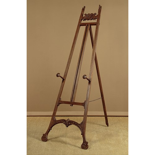 Carved Oak Display Easel C.1910