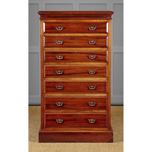 Mahogany Bank Of Drawers By Maple & Co. C.1900