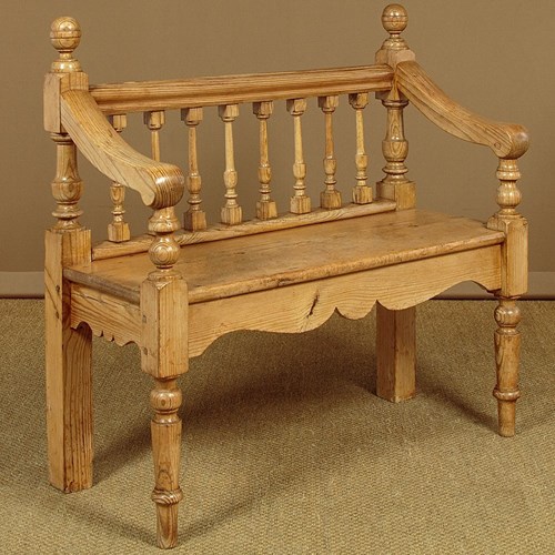 Small Pine Hall Bench C.1880