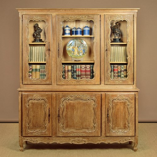 French Limed Oak Bookcase