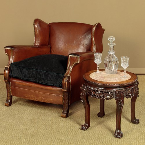 Low Chinese Marble Top Side Table C.1900
