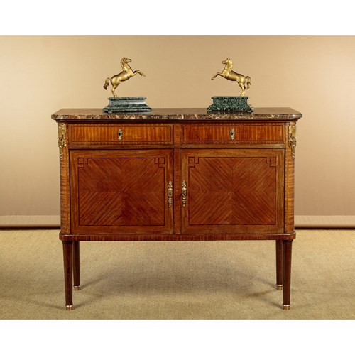 French Marble Top Side Cabinet C.1930