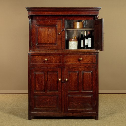 Small 18Th.C. Welsh Oak Kitchen Cupboard C.1750
