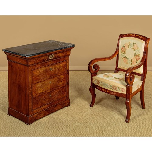 Small Burr Walnut Commode C.1840
