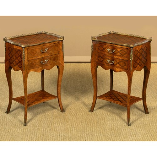 Pair Of Parquetry Side Tables C.1960