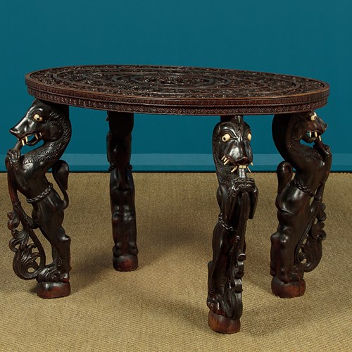 Carved Anglo Indian Coffee Table C.1900